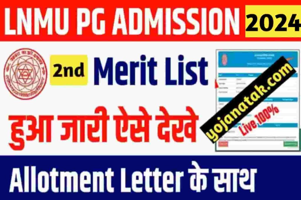 LNMU PG 2nd Merit List 2024